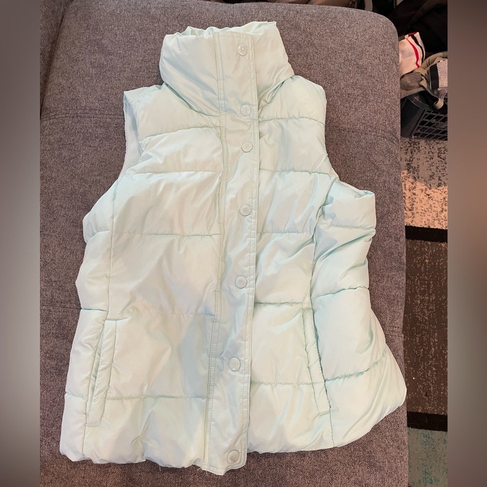 Sz M Old Navy Aqua fleece lined vest